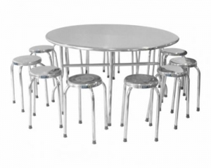 BỘ BÀN GHẾ INOX 1M4