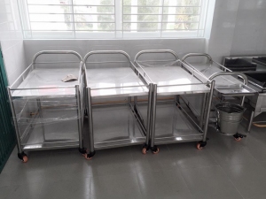 XE ĐẨY THỨC ĂN 2 TẦNG KT 900 X 450 X 800